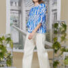 Check Wiggle Crinkle Tunic - Blue and White